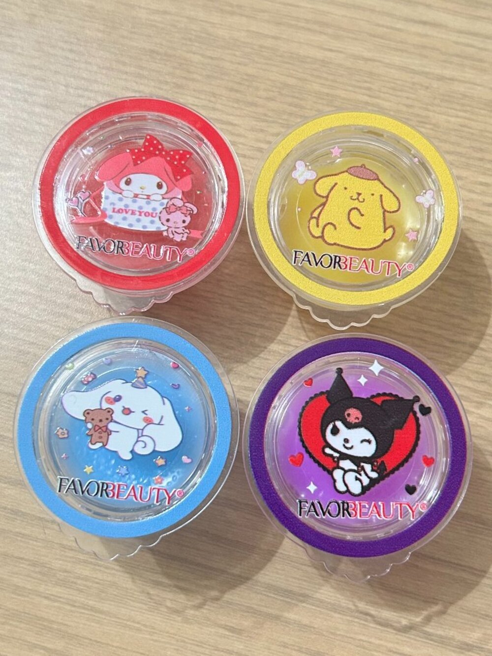 Sanrio Character Jelly Lip Balm Set of 4 Favor Beauty